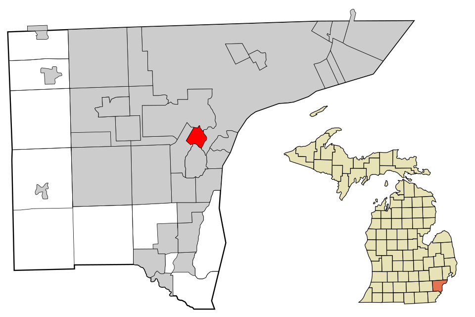 Locator map of Melvindale