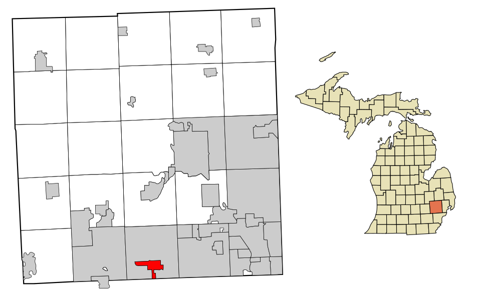 Locator map of Farmington
