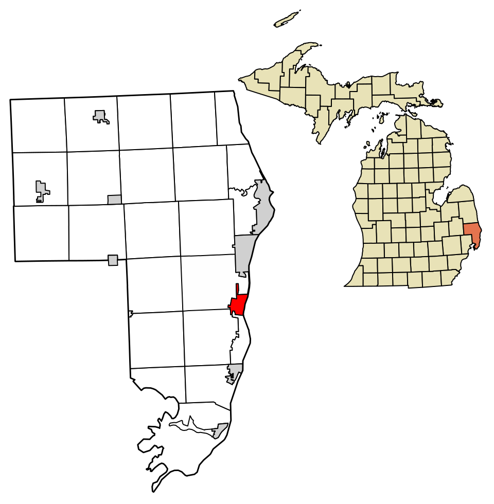 Map of St. Clair