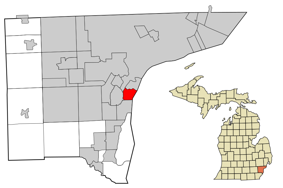 Locator map of Ecorse