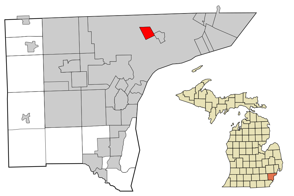 Locator map of Highland Park