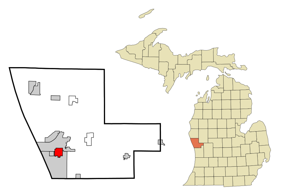 Map of Muskegon Heights