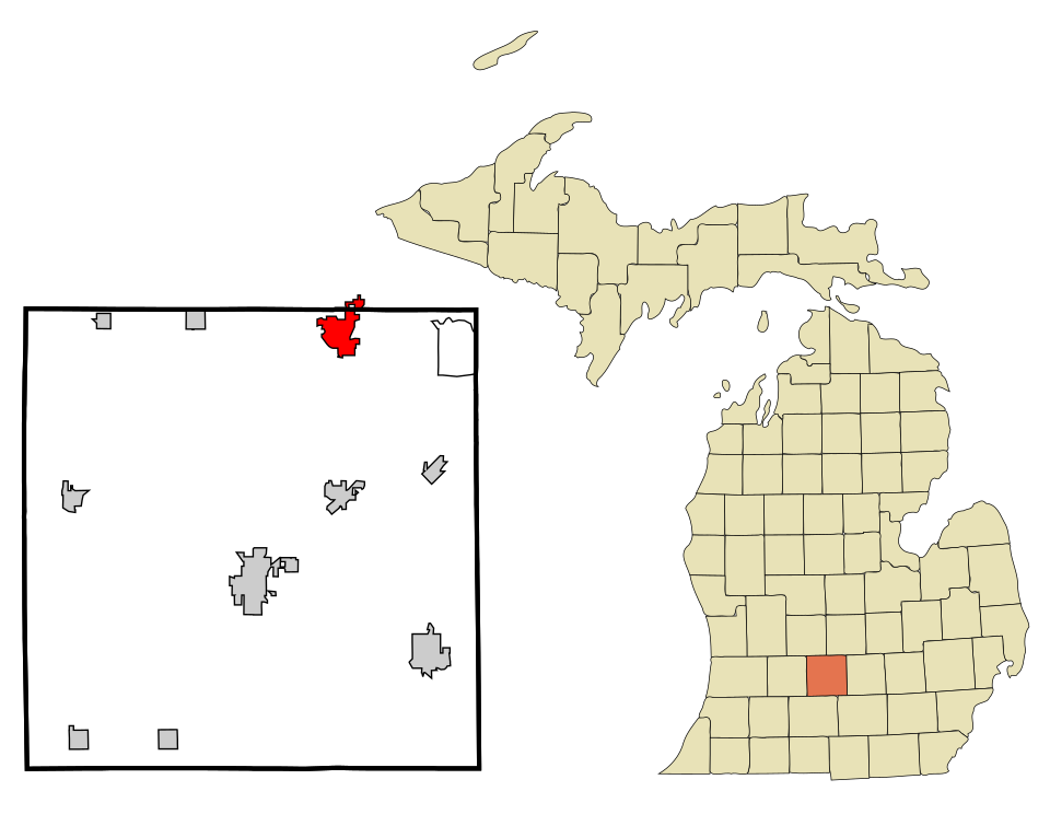 Locator map of Grand Ledge