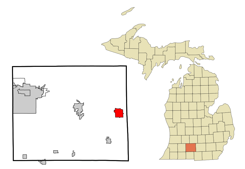 Locator map of Albion