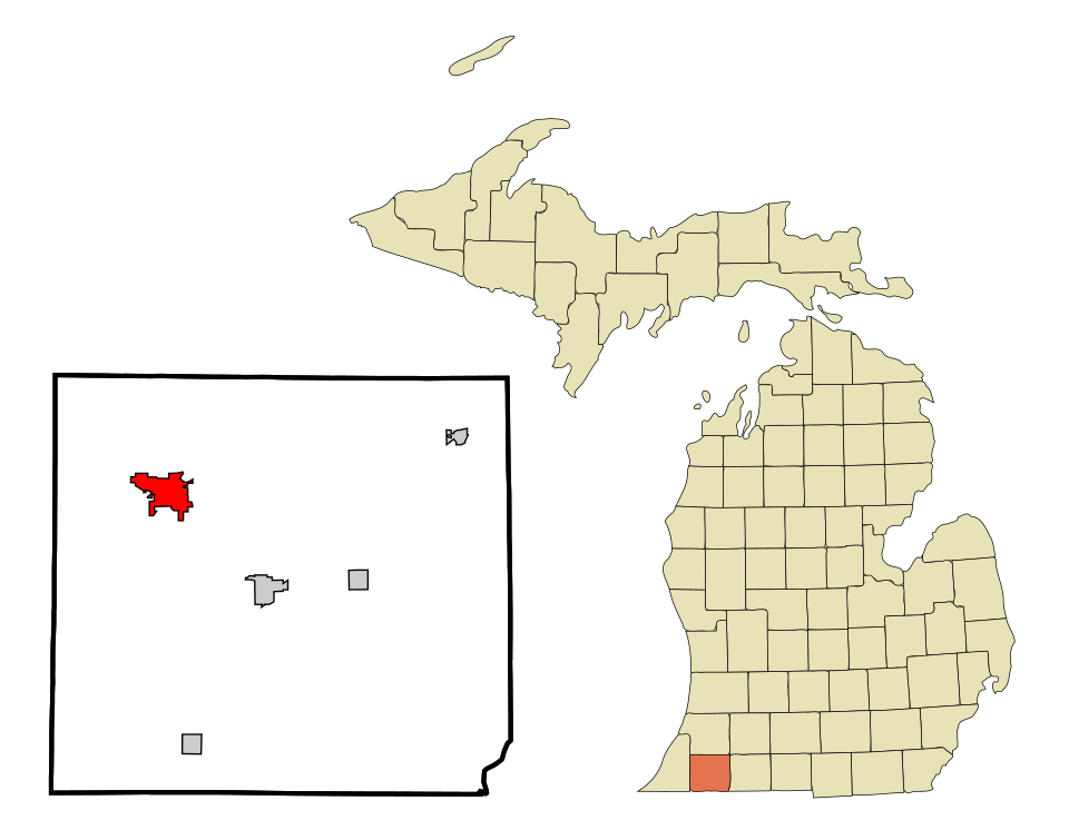 Locator map of Dowagiac