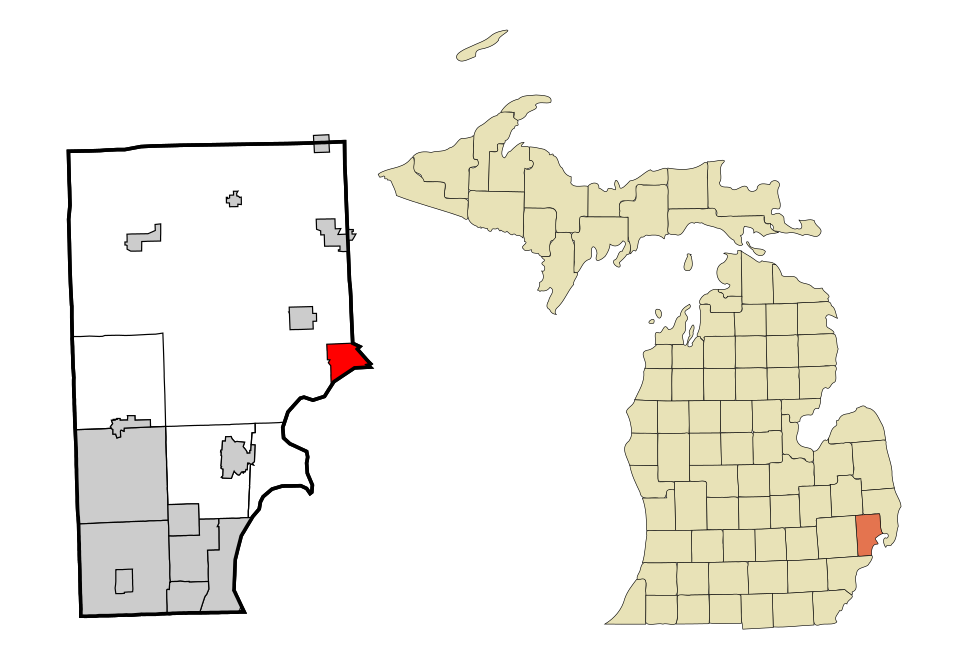 Locator map of New Baltimore