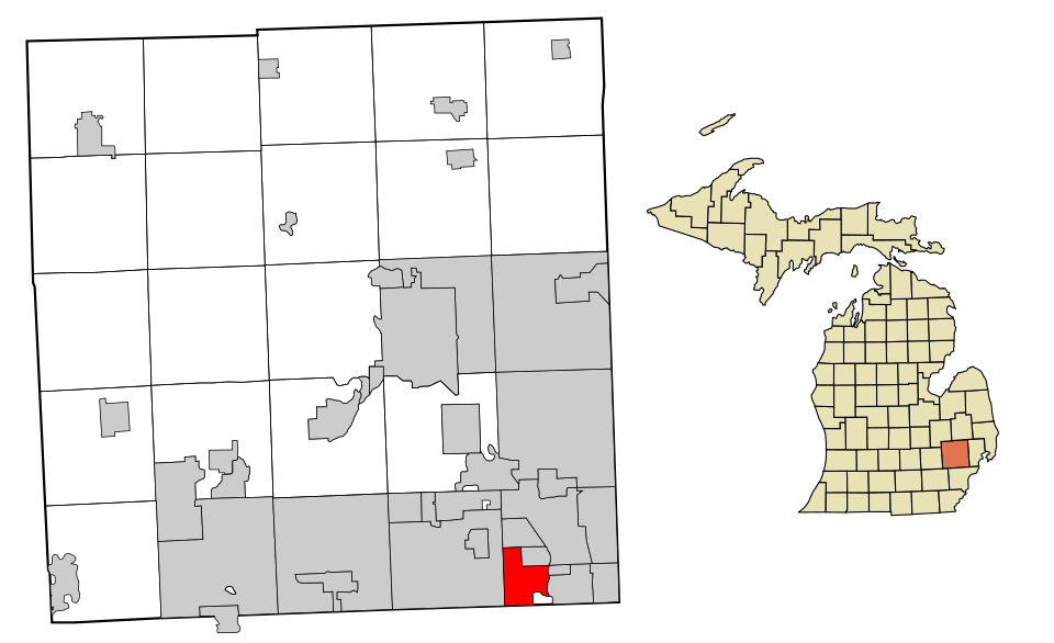 Locator map of Oak Park