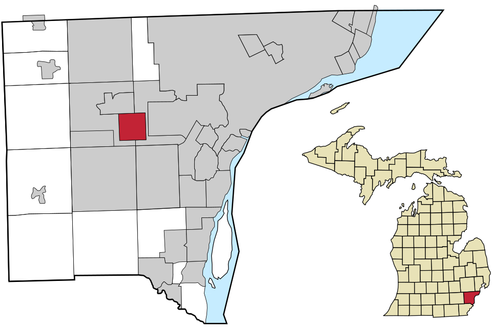 Locator map of Inkster