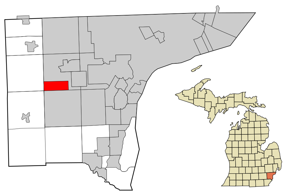 Locator map of Wayne