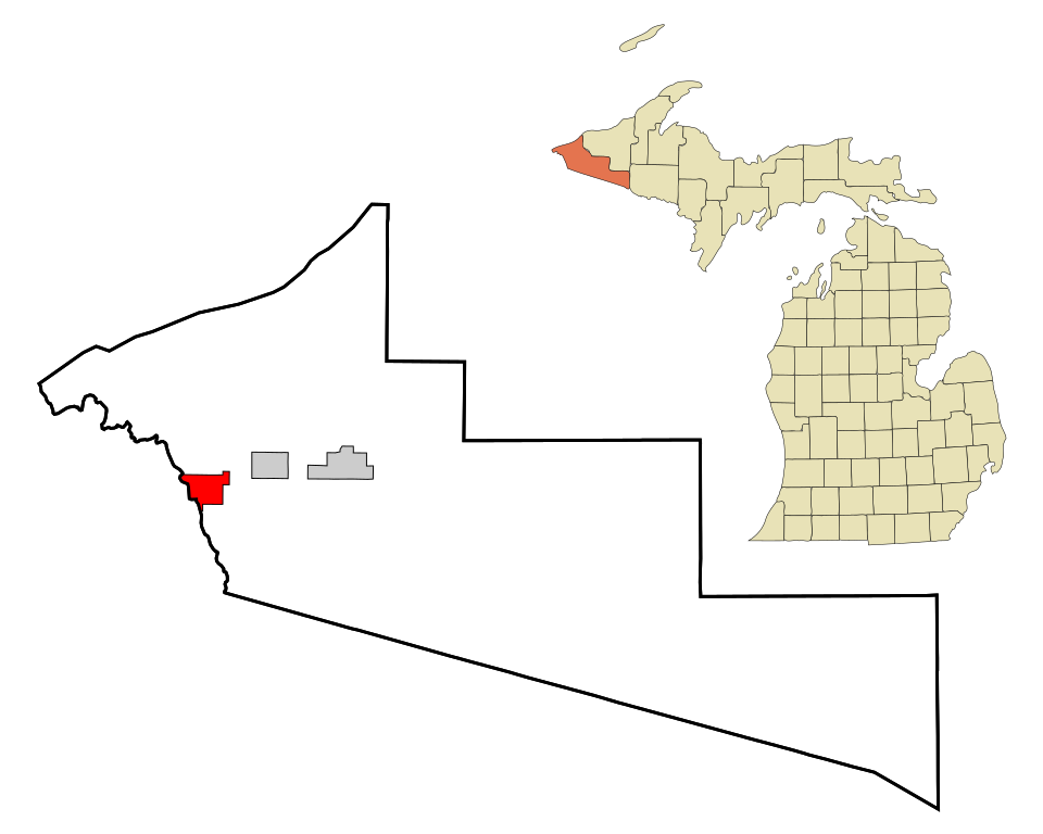 Locator map of Ironwood