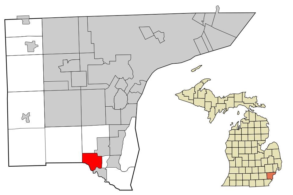 Locator map of Flat Rock