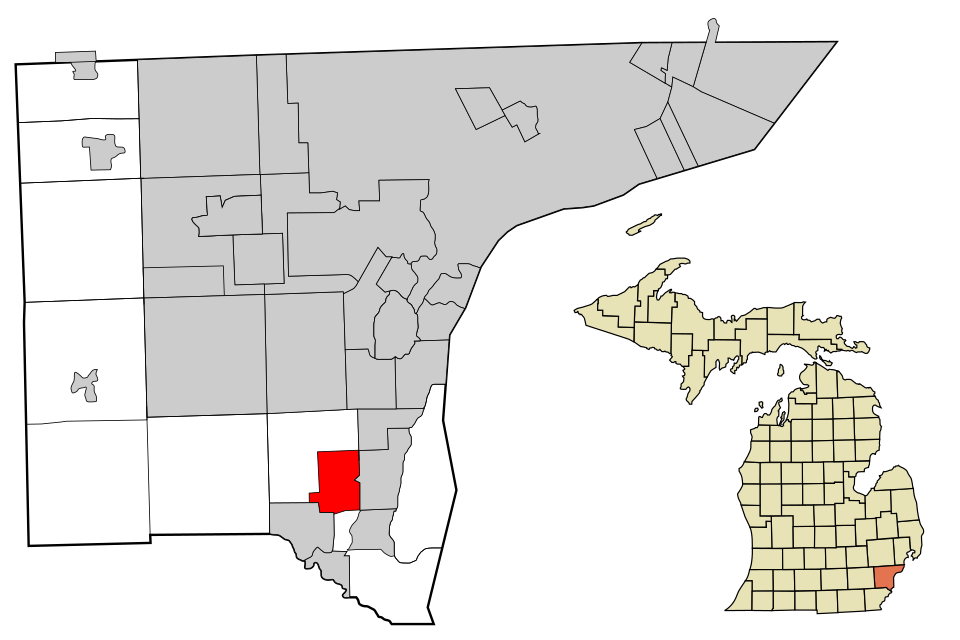 Locator map of Woodhaven