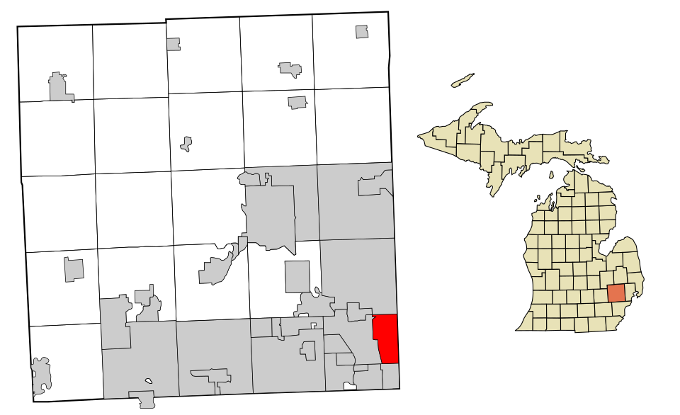Locator map of Madison Heights