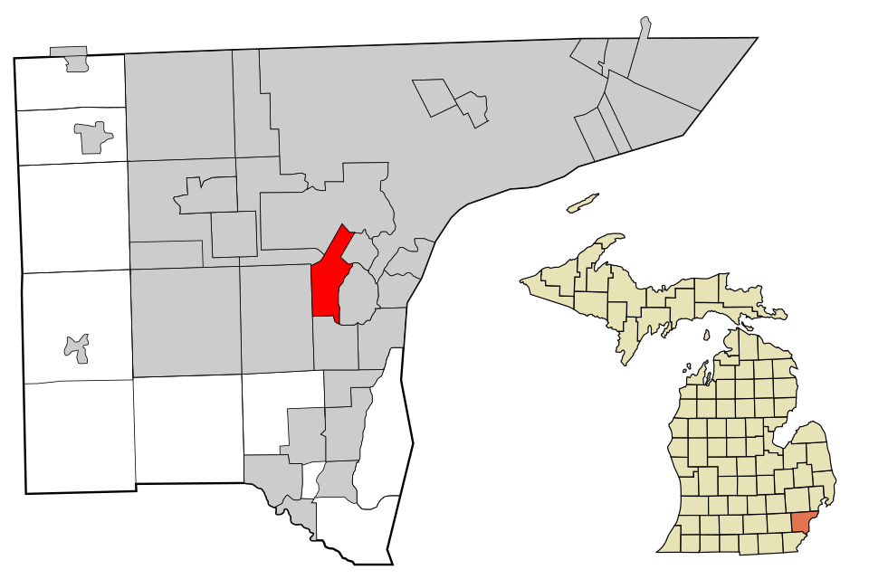Locator map of Allen Park