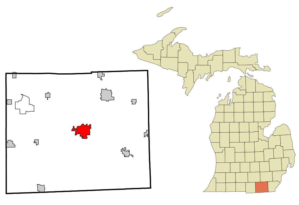 Locator map of Adrian