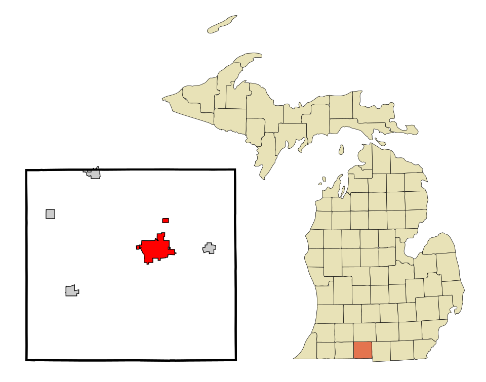 Locator map of Coldwater
