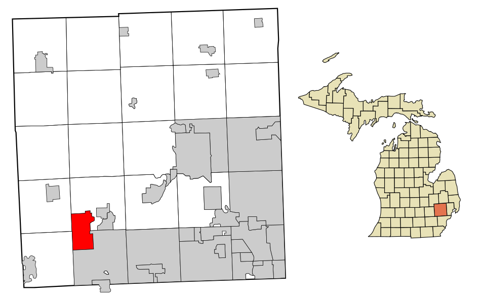 Locator map of Wixom