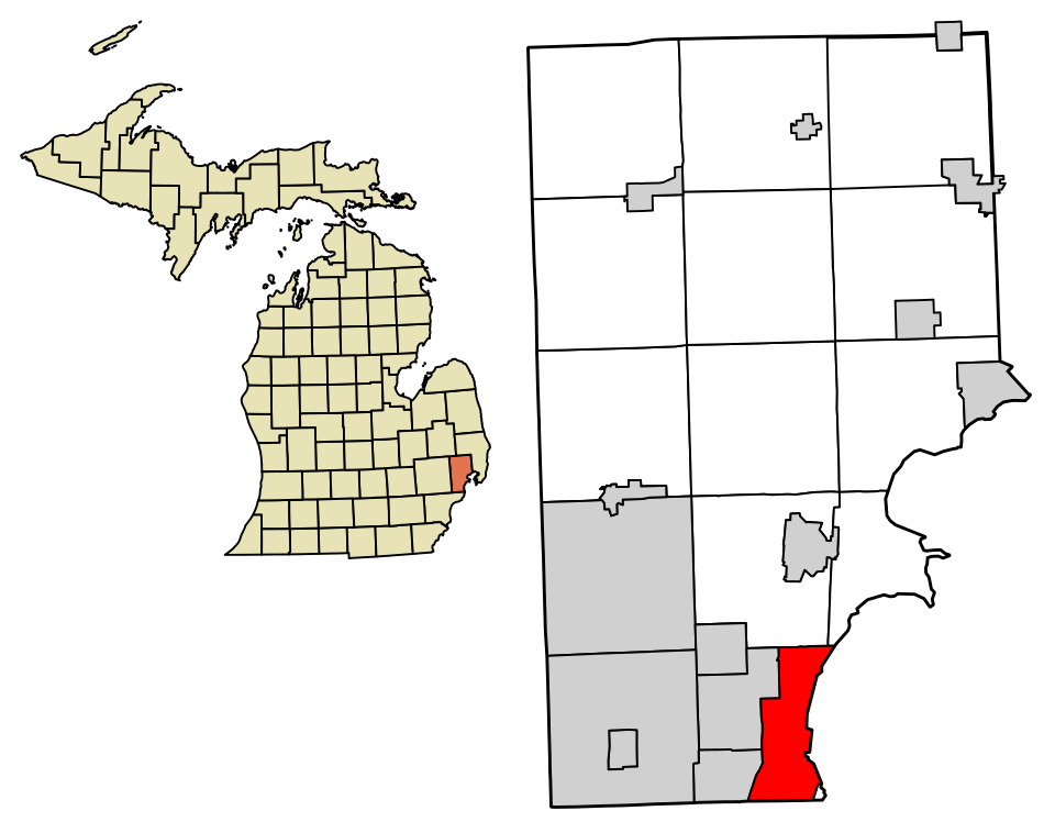Locator map of St. Clair Shores