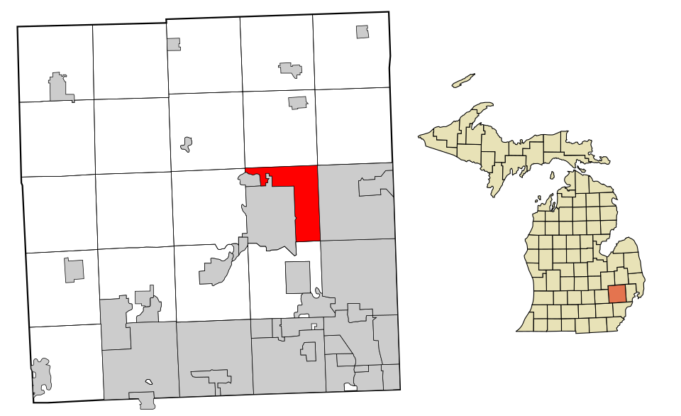 Locator map of Auburn Hills