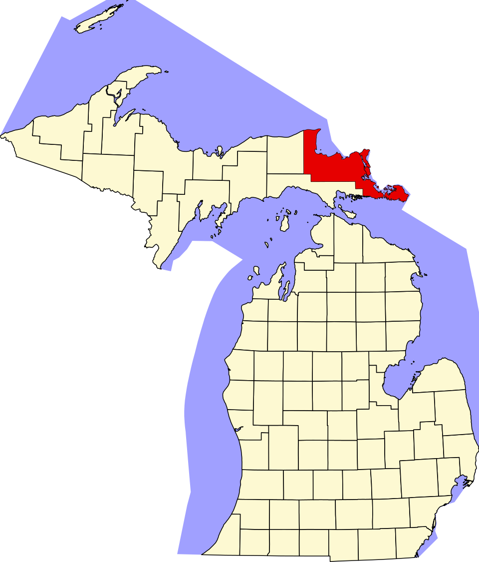 Locator map of Sault Ste. Marie