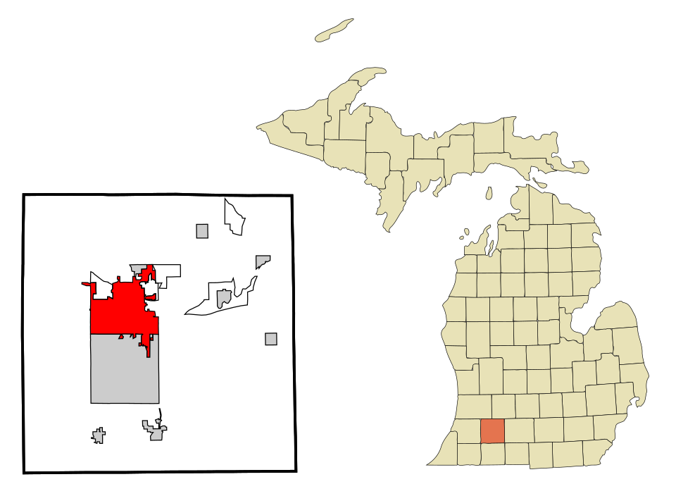 Locator map of Kalamazoo