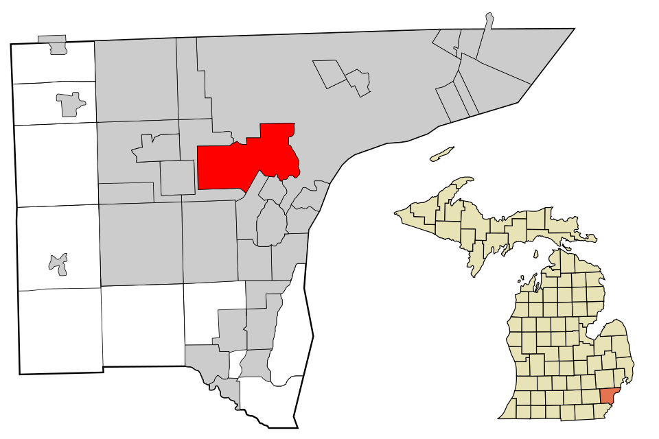 Locator map of Dearborn