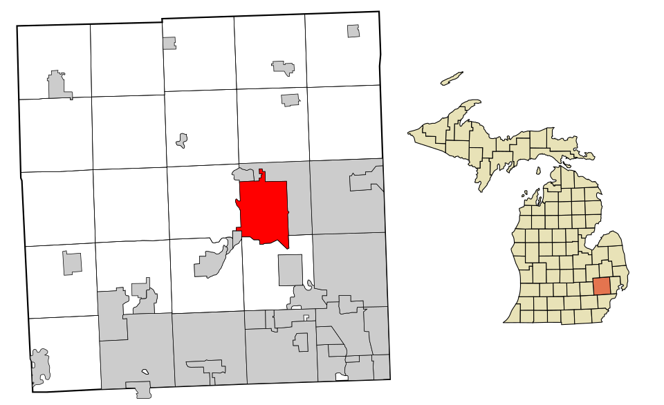 Locator map of Pontiac