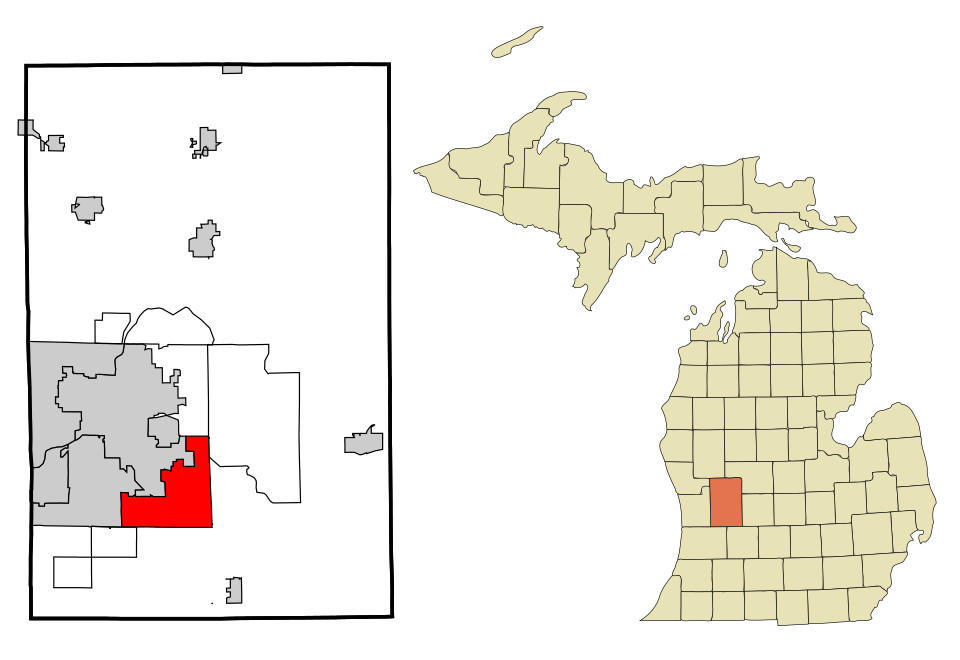 Locator map of Kentwood
