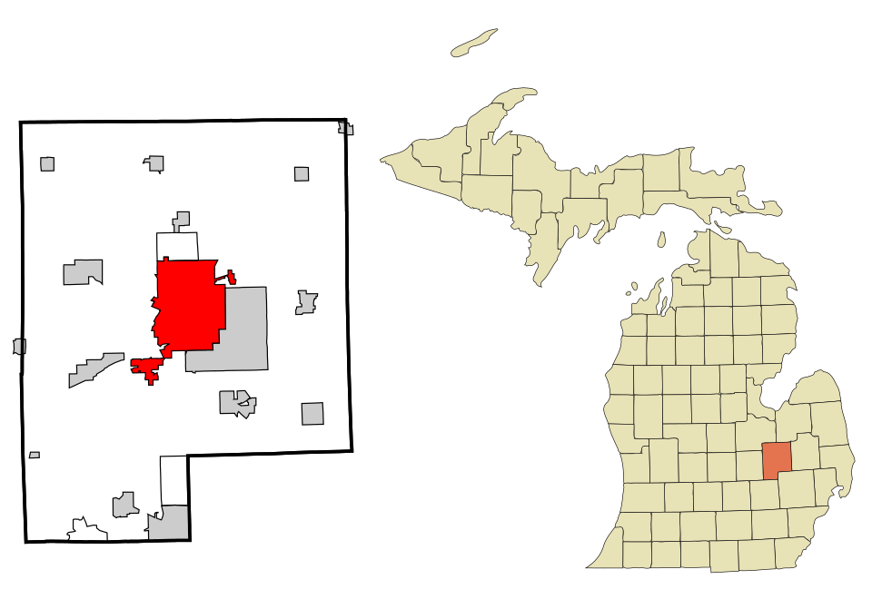 Locator map of Flint
