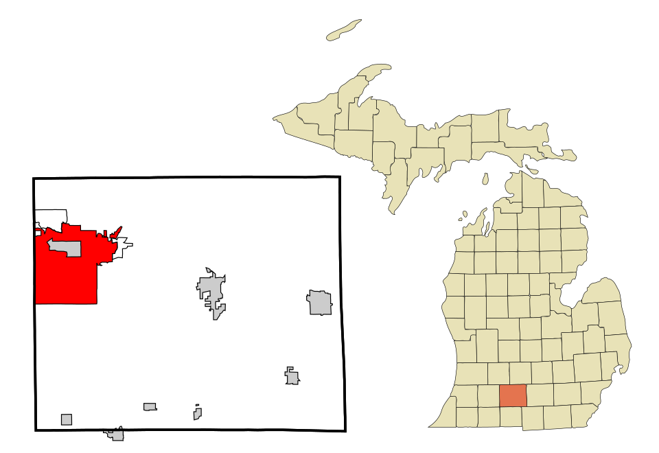 Locator map of Battle Creek