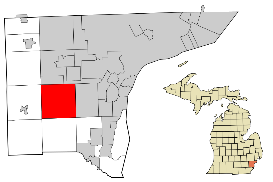 Locator map of Romulus