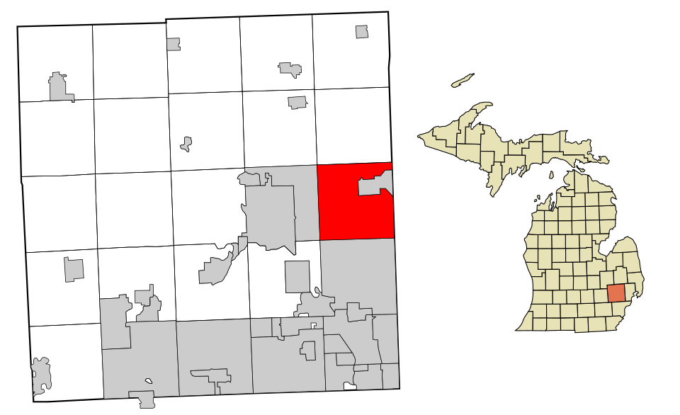 Locator map of Rochester Hills