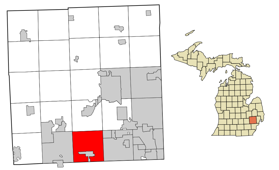 Locator map of Farmington Hills