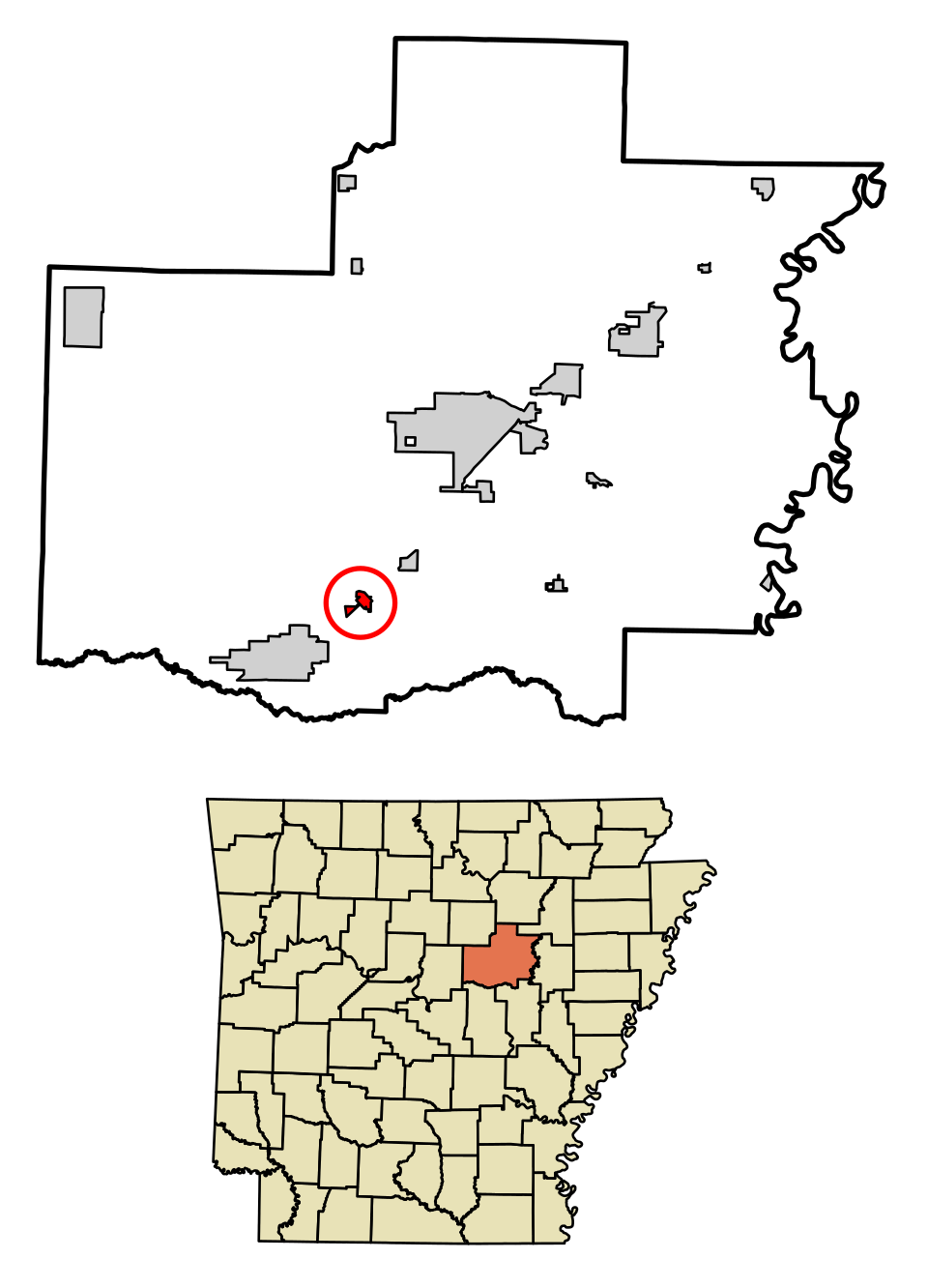 Locator map of McRae