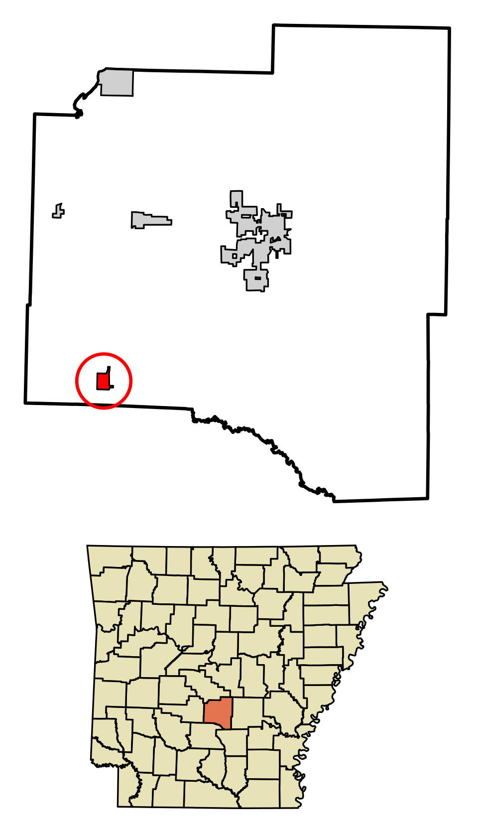 Locator map of Leola