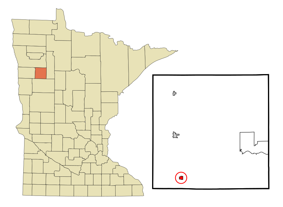 Locator map of Waubun