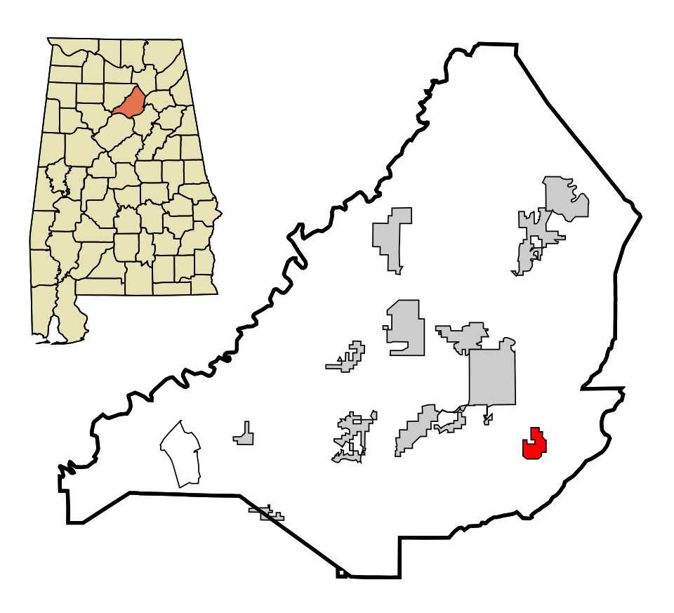 Locator map of Highland Lake