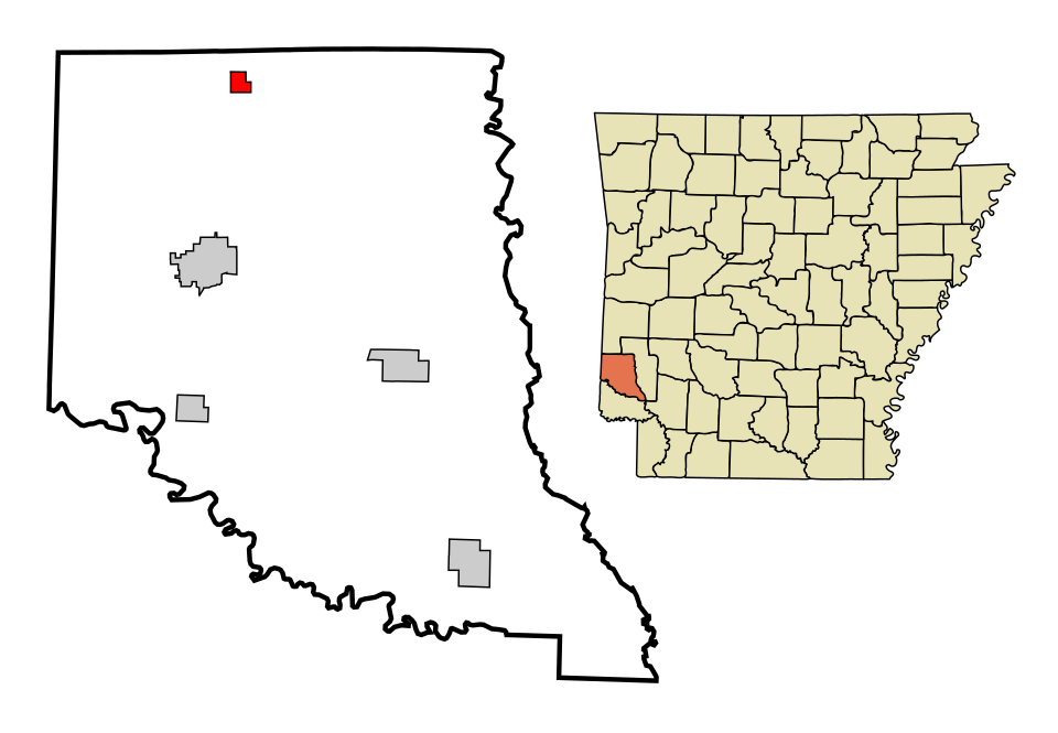 Locator map of Gillham