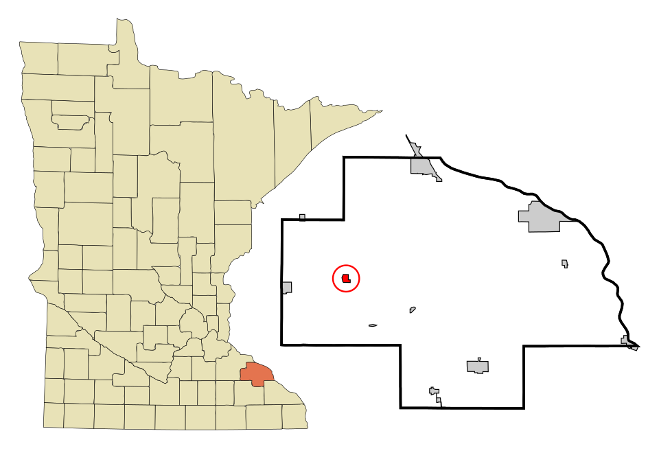 Locator map of Zumbro Falls
