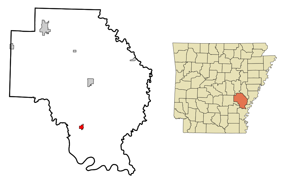 Locator map of Gillett