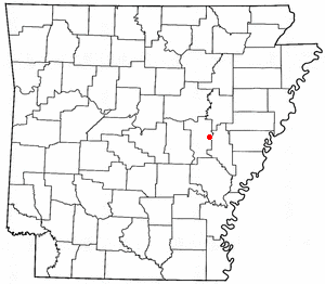Locator map of Fredonia (Biscoe)