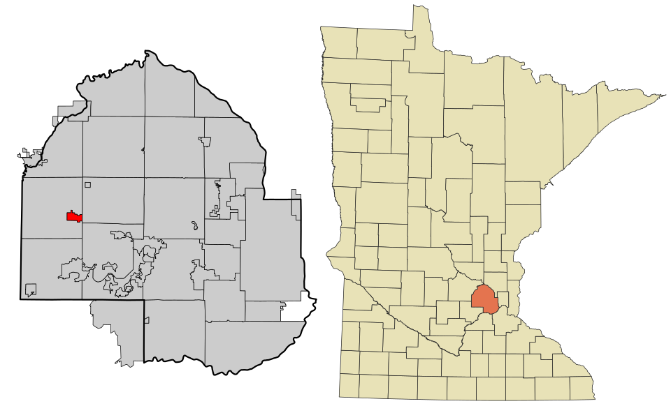 Locator map of Maple Plain