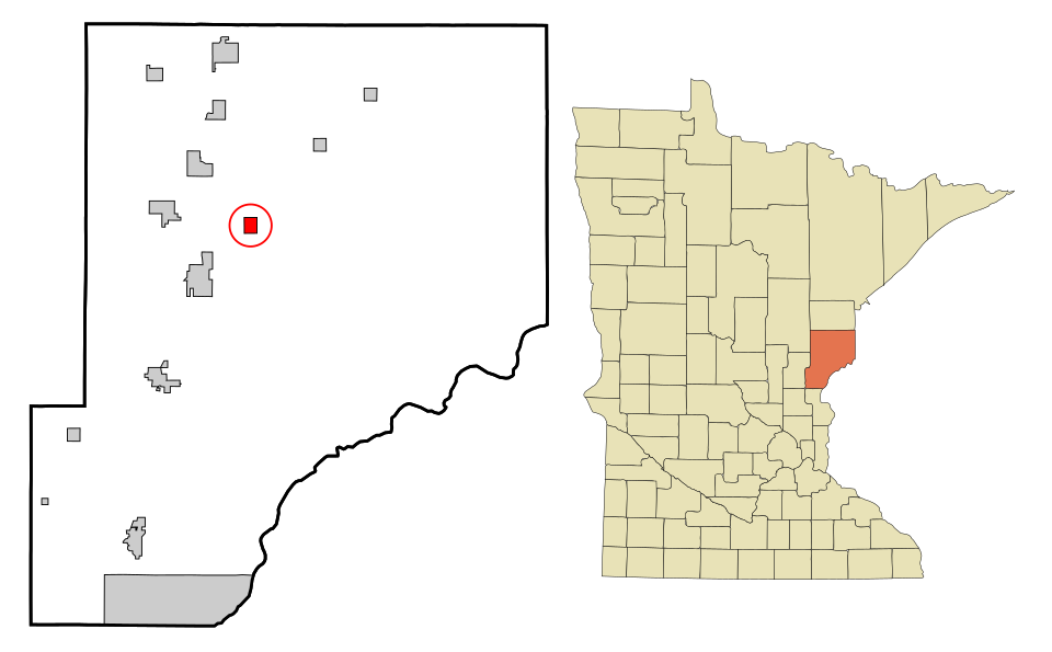 Locator map of Askov