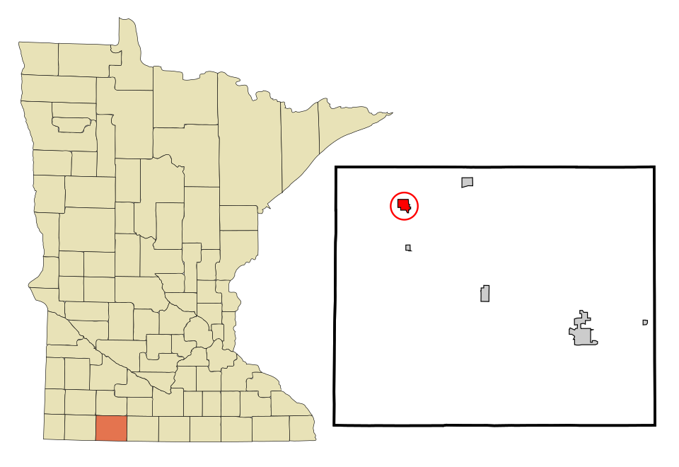 Locator map of Heron Lake