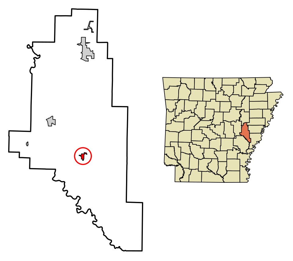 Locator map of Holly Grove