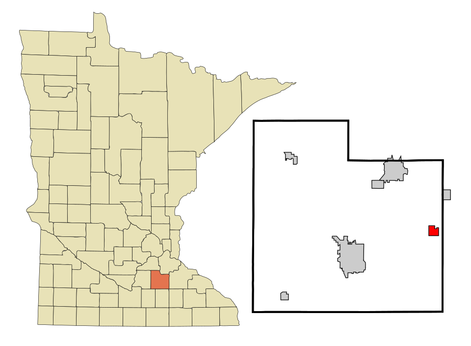 Locator map of Nerstrand