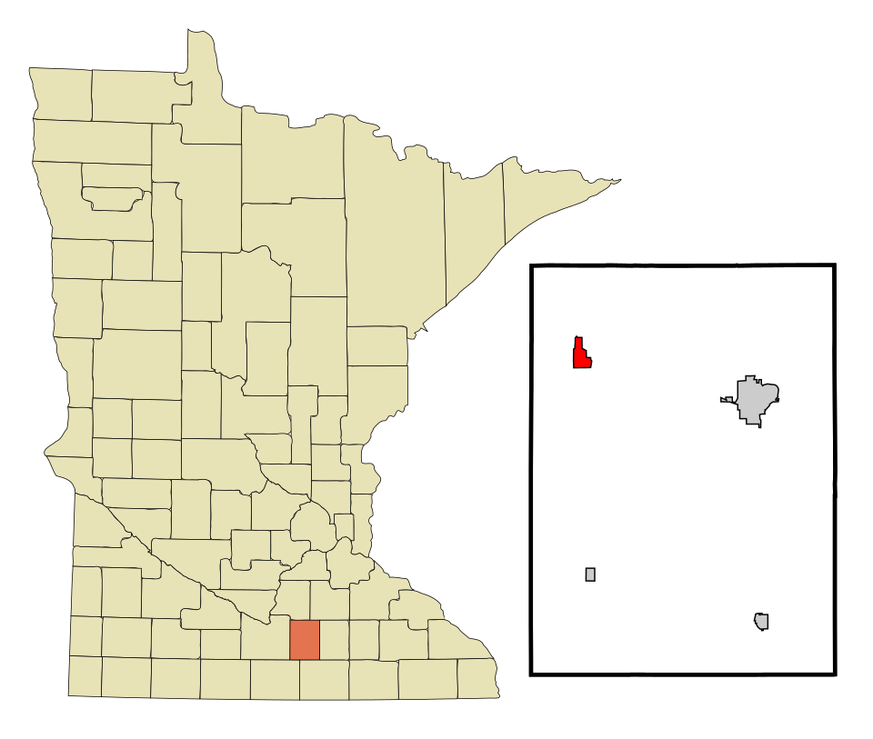 Locator map of Janesville