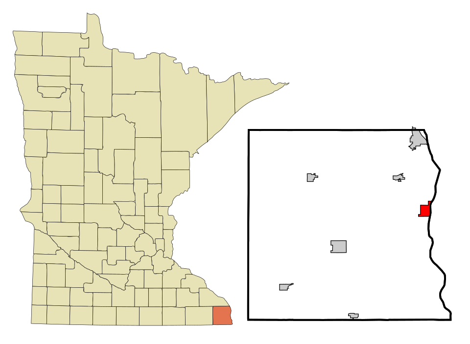 Locator map of Brownsville