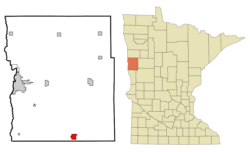 Locator map of Barnesville