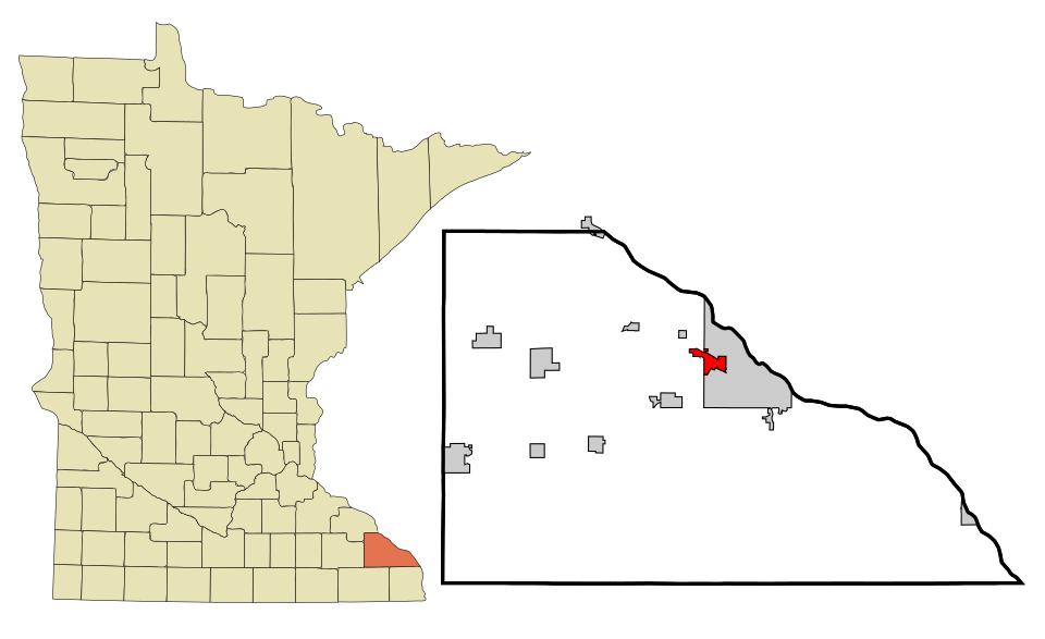 Locator map of Goodview